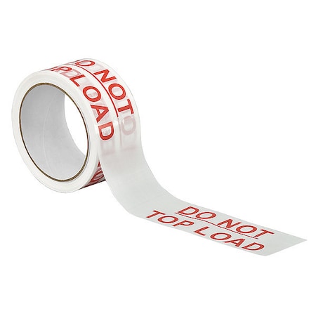Tapecase Carton Sealing Tape, Red/White, 2In x 55Yd 15C758