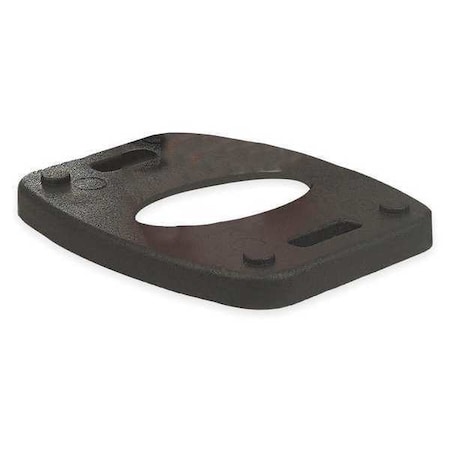 Zoro Select Vertical Panel Base, Rubber, 1 5/16 in Height, 22 in Length, 20 lb, Black 03-760-20