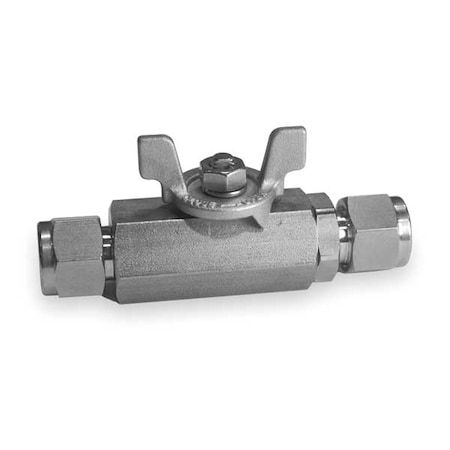 Ham-Let 1/2" Compr Stainless Steel Ball Valve Inline H-700-SS-L-1/2-BH