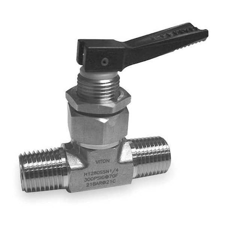 Ham-Let 1/8" MNPT Stainless Steel Ball Valve Inline H-1280-SS-N-1/8