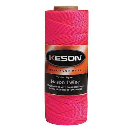 Keson MASON TWINE 1090 FT L NYLON PINK PT1090
