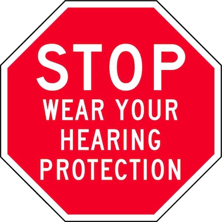 Lyle Caution Sign, 12 x 12In, WHT/R, AL, ENG, Text ST-033-12HA