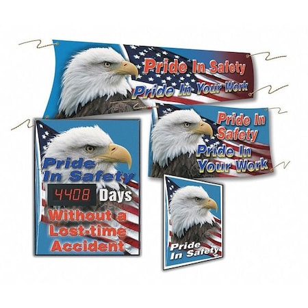 Accuform Safety Scoreboard Set, Pride In SAF, ENG MSK408