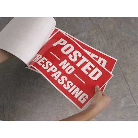 Accuform No Smoking Sign, 10" Height, 14" Width, Cardstock, Rectangle, English MTMP517