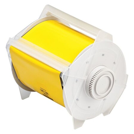 Brady Label Tape Cartridge, Yellow, Labels/Roll: Continuous 76688