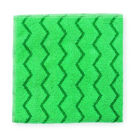 Rubbermaid Commercial Hygen(TM) Microfiber Microfiber Cloth, Green, PK12 FGQ62000GR00