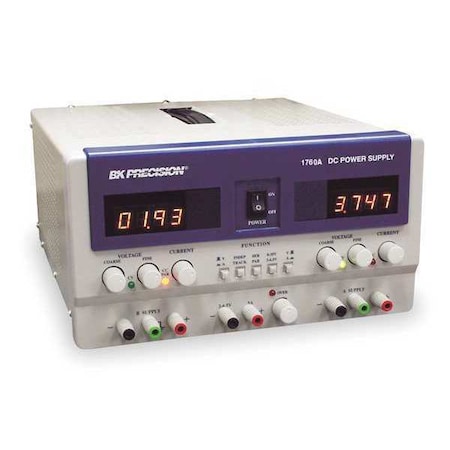 B&K Precision Power Supply, DC, Triple Out, 0-30, 4-6.5V 1760A