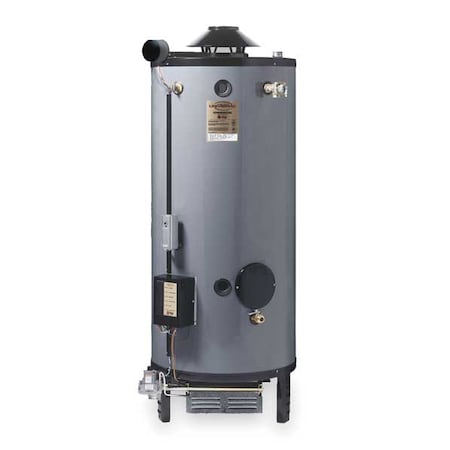 RHEEM-RUUD Natural and LP Gas Commercial Gas Water Heater, 76 gal., 120V AC G76-180