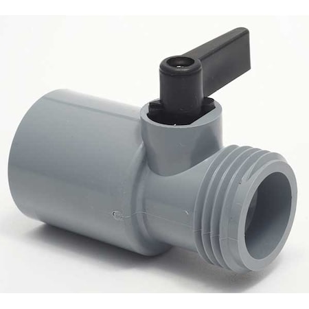 Zoro Select 3/4" MGHT x Socket PVC Ball Valve Inline 4250090