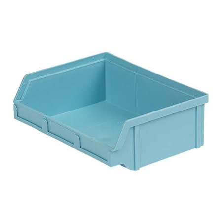 Lewisbins Hang & Stack Storage Bin, Plastic, Light Blue, 2 7/8 in H, 8 3/4 in W, 6 5/8 in L PB22-F Lt. Blue