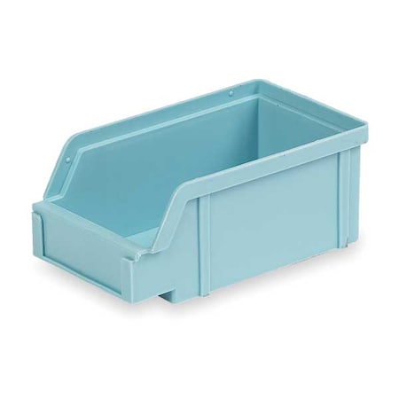 Lewisbins Hang & Stack Storage Bin, Plastic, Light Blue, 2 7/8 in H, 4 in W, 7 in L PB20-F Lt Blue
