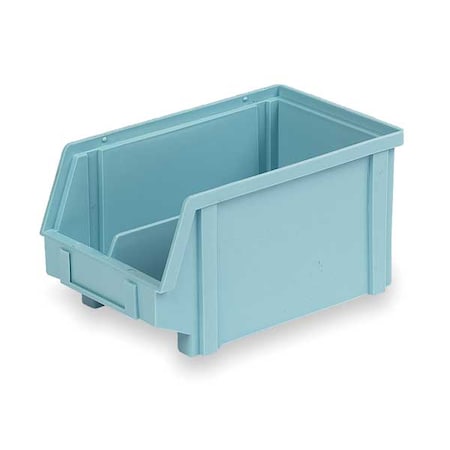 Lewisbins Hang & Stack Storage Bin, Plastic, Light Blue, 5 in H, 5 3/4 in W, 9 1/2 in L PB30-X Lt Blue