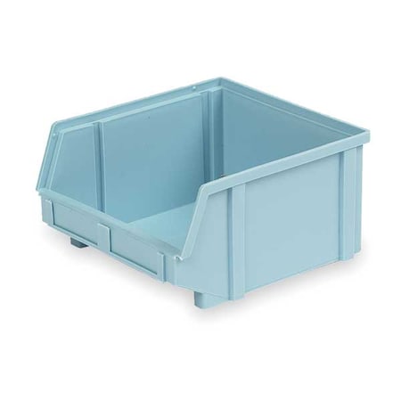 Lewisbins Hang & Stack Storage Bin, Plastic, Light Blue, 6 in H, 11 3/8 in W, 12 7/8 in L PB41-F Lt Blue