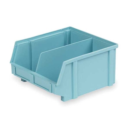 LEWISBINS 40 lb Hang & Stack Storage Bin, Plastic, 11 3/8 in W, 6 in H, Light Blue, 12 7/8 in L PB41-X Lt Blue