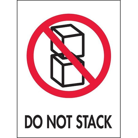 Tapecase 4" x 3" Adhesive Back Shipping Labels, Do Not Stack, Pk50 ...