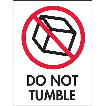 Tapecase 4" x 3" Adhesive Back Shipping Labels, Do Not Tumble, Pk50 16U973