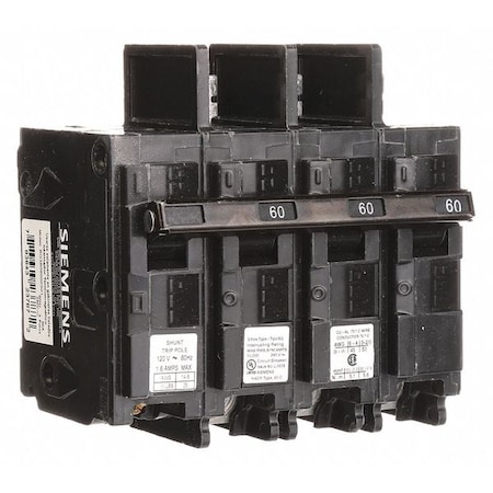 Siemens Miniature Circuit Breaker, BQ Series, 60A, 3 Pole, 240V AC, 10kA at 240V AC BQ3B06000S01