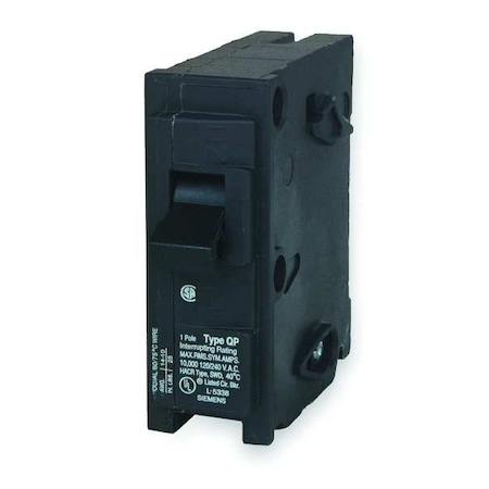 Siemens Miniature Circuit Breaker, Q Series, 15A, 1 Pole, 120V AC, 10kA at 120V AC Q115HID