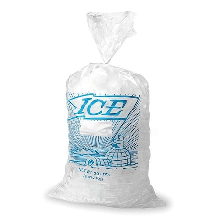 Zoro Select Ice Bag, 21x9x3 In., 1.25 mil, Pk1000 3CUD9