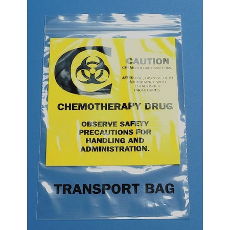 Zoro Select Chemo Waste Bags, 0.5 gal., Clear, PK1000 3CUF4