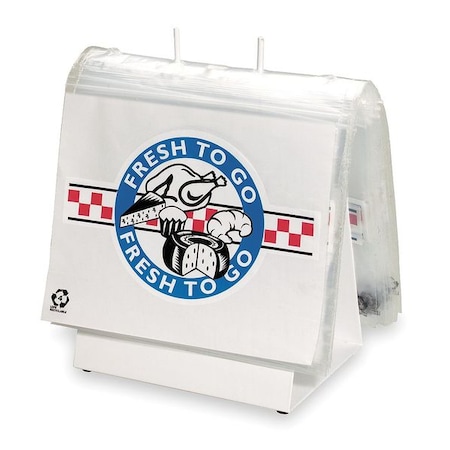 Zoro Select Food Bag, Flip Top, 7 1/2 in L, 7 1/2 in W, 0.5 mil
