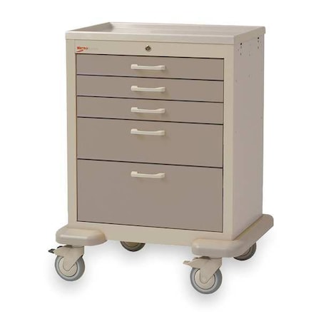Metro Medical Cart, Steel/Polymer, Lt./Dk.Taupe MBX3110TL-TP