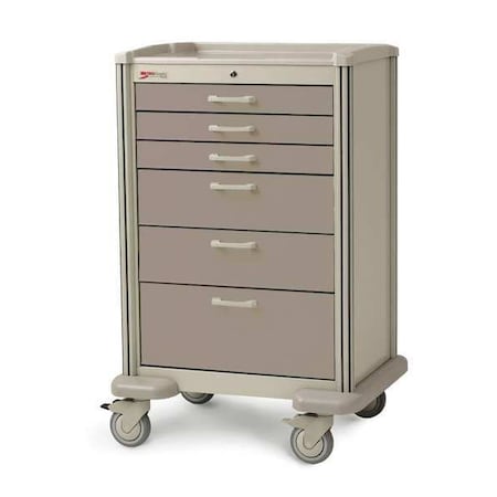 Metro Medical Cart, Steel/Polymer, Lt./Dk.Taupe MBX4101TL-TP