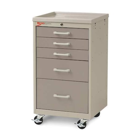 Metro Compact Cart, Steel/Polymer, Lt./Dk.Taupe MBC3110TL-TP