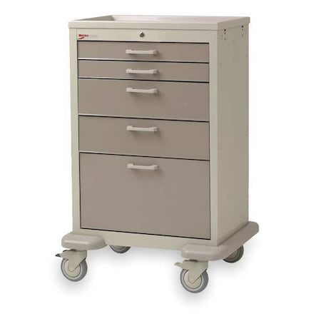 Metro Medical Cart, Steel/Polymer, Lt./Dk Taupe MBX2201TL-TP