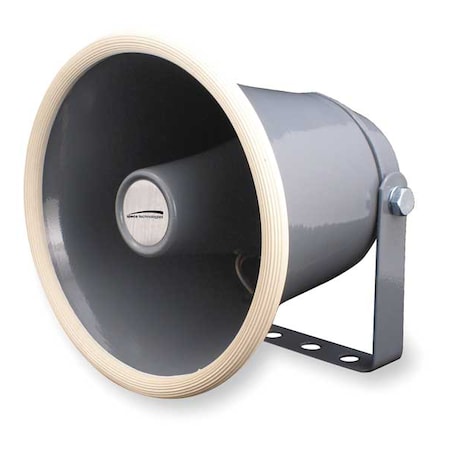 SPECO TECHNOLOGIES PA Horn, Weatherproof, Gray, 10 W SPC10