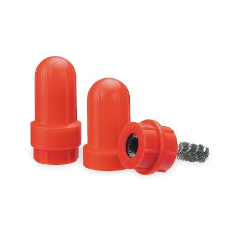 Westward Pipe Cleaning Brush, 2 in L Brush, Silver, Plastic, 3 3/4 in L Overall 3CYP8