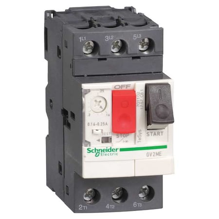 Schneider Electric Manual Motor Starter, Not Applicable, 3 P, 3 Phase, Push Button, 0.40 A GV2ME03