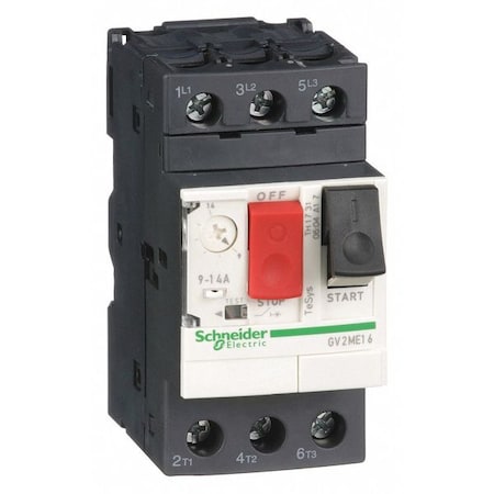 Schneider Electric Manual Motor Starter, Not Applicable, 3 P, 3 Phase, Push Button, 14 A GV2ME16