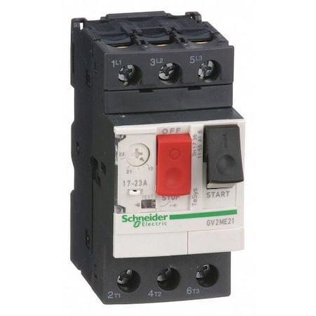 Schneider Electric Manual Motor Starter, Not Applicable, 3 P, 3 Phase, Push Button, 23 A GV2ME21