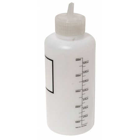 Vestil Plastic Bottle, NarrowMouth, 16 Oz, FlipCap BTL-RF-16-LBL