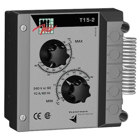 Multifan Line Voltage T-stat, 32 Deg to 105 Deg F T15-2