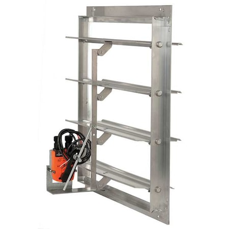 Dayton Mtrzd Damper, For Fan Dia. 24", 100-240V 3C315