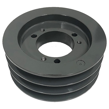 Zoro Select V-Belt Pulley, Cast Iron, 5.9 in OD 3C55SD