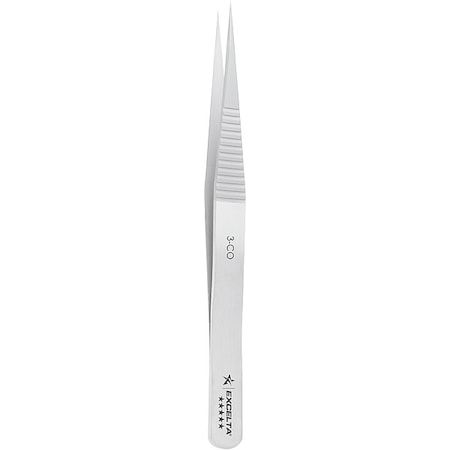 Excelta Tweezers, Cobalt, 4 1/2" L, Straight, Point 3-CO