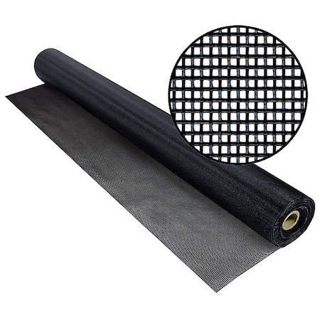 Zoro Select Polyester Screen, Vinyl Coated Polyester, 36 in W, 100 ft L, 0.018 in Wire Dia, Brown 3014090