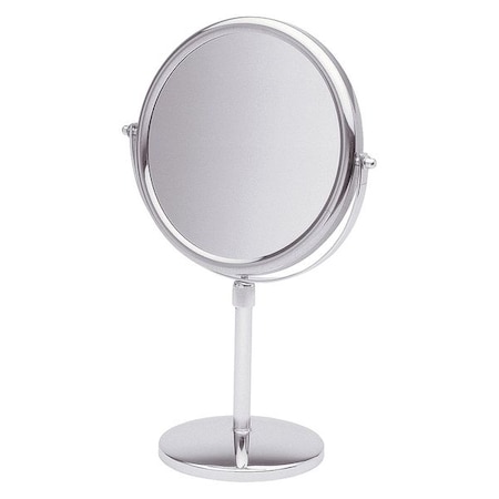 See All Industries Pedestal Makeup Mirror, 9 in W, 20 in H, Chrome, Free Standing JCTP95
