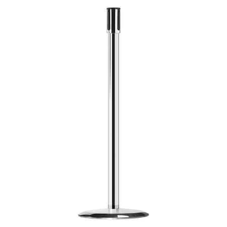 Tensabarrier Receiver Post, 38 In H, Polished Chrome 890U-1P-1P-1P-RCV