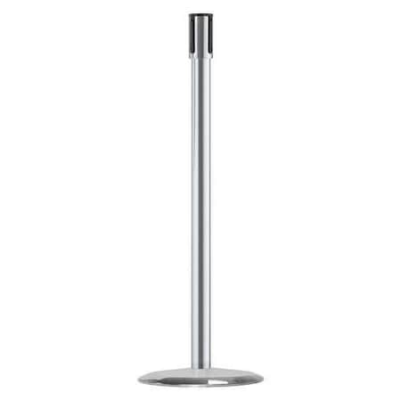 Tensabarrier Receiver Post, 38 In H, Satin Chrome 890U-1S-1S-1S-RCV