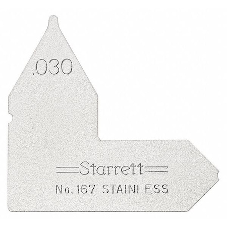 Starrett Radius Gage 030 Formerly Pt22962 167-030