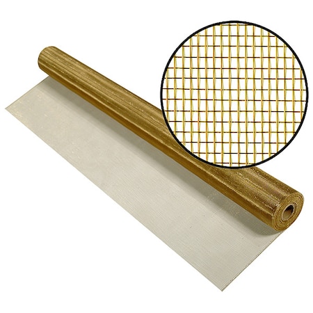 Zoro Select Bronze Screen, Bronze, 24 in W, 50 ft L, 0.011 in Wire Dia, Bronze 3001824