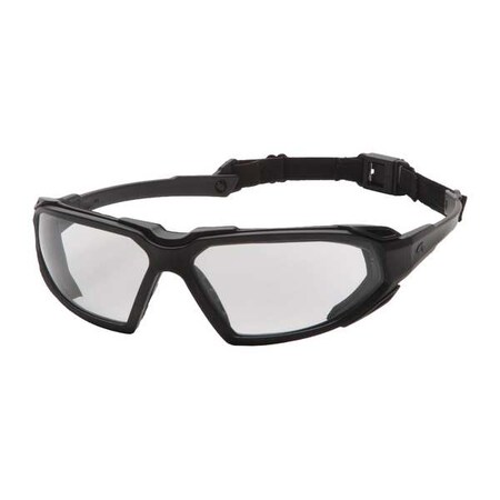 Pyramex Safety Glasses, Highlander, Gray Anti-Fog, Scratch-Resistant Lens, Polycarbonate, Black Full-Frame SBB5010DT