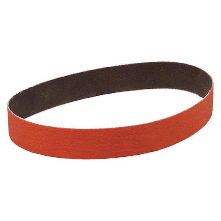 3M Cubitron Sanding Belt, 1 in W, 11 in L, Coated, Ceramic, 60 Grit, Medium, 984F, Maroon 60440268286