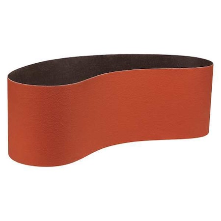 3M Cubitron Sanding Belt, 6 in W, 48 in L, Coated, Ceramic, 36 Grit, Extra Coarse, 984F, Maroon 7100076951