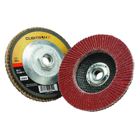 3M Cubitron Flap Disc, T27, 4-1/2in. x 5/8-11, 40 7100058067