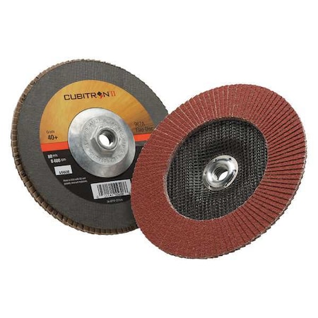 3M Cubitron Flap Disc, T27, 7 in. x 5/8-11, 40 7010363290